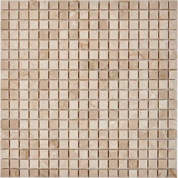 PIX231 Мозаика Cream marfil из мрамора полированная 15x15 305х305x4 Pixmosaic