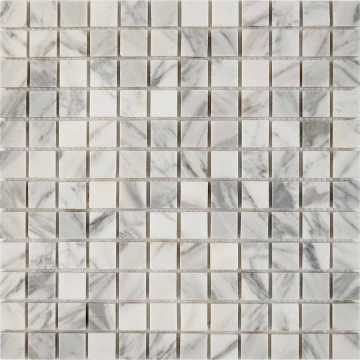 PIX242 Мозаика Bianco carrara из мрамора полированная 23x23 305х305x6 Pixmosaic
