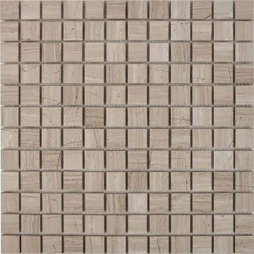 PIX254 Мозаика White Wooden из мрамора полированная 23x23 305х305x6 Pixmosaic
