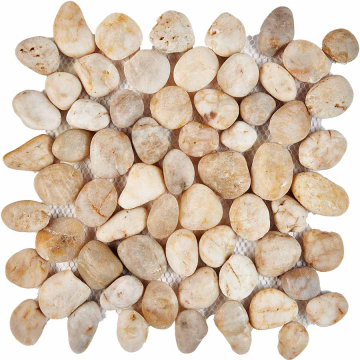 PIX265 Мозаика Мозаика из гальки Bianco Natura stone 30.5х30.5 Pixmosaic