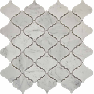 PIX291 Мозаика Dolomiti Bianco из мрамора полированная 74x74 305х315x8 Pixmosaic