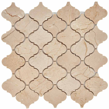 PIX292 Мозаика Cream Marfil из мрамора полированная 74x74 305х315x8 Pixmosaic