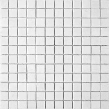PIX295 Мозаика Thassos из мрамора полированная 23x23 305х305x6 Pixmosaic