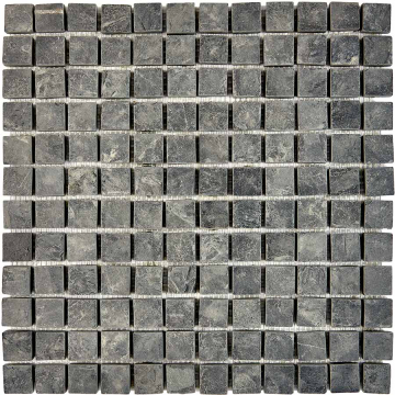 PIX297 Мозаика Slate Black из сланца 23х23 305х305 Pixmosaic