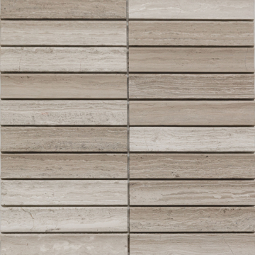 PIX347 Мозаика White Wooden, Concave матовая 30х151 305х318х12 Pixmosaic
