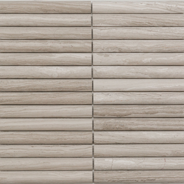 PIX348 Мозаика White Wooden, Convex матовая 20х151 300х305х12 Pixmosaic