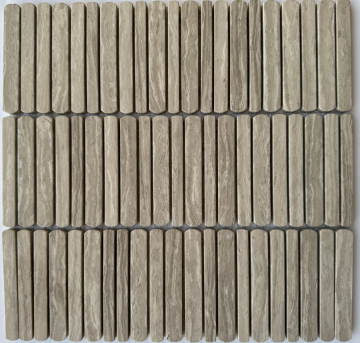 Pixmosaic PIX 357 Мозаика White Wooden Полированная 10/12/15*100 300х305x8 Pixmosaic