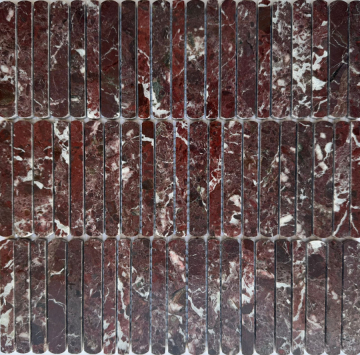 Pixmosaic PIX 359 Мозаика Rosso Levanto Полированная 10/12/15*100 300х305x8 Pixmosaic