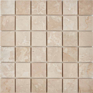 Pixmosaic PIX233 Мозаика Cream marfil из мрамора полированная 48x48 305х305x6 Pixmosaic
