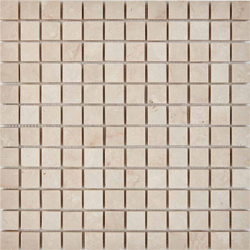 Pixmosaic PIX235 Мозаика Cream marfil из мрамора матовая 23x23 305х305x6 Pixmosaic