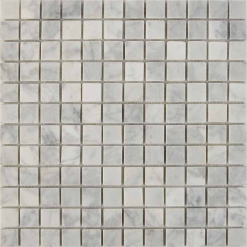 Pixmosaic PIX240 Мозаика Bianco carrara из мрамора матовая 23x23 305х305x6 Pixmosaic