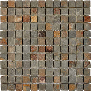 Pixmosaic PIX299 Мозаика Slate Rusty из сланца 23х23 305х305 Pixmosaic
