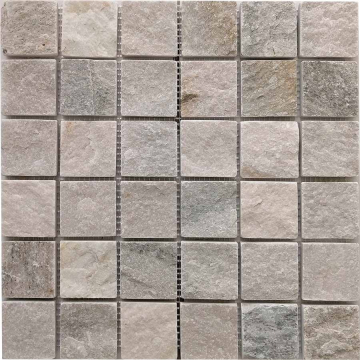 Pixmosaic PIX302 Мозаика Slate Grey из сланца 48х48 305х305 Pixmosaic