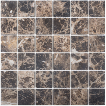 Pixmosaic PIX303 Мозаика Dark Emperador матовая 48x48 305х305x6 Pixmosaic
