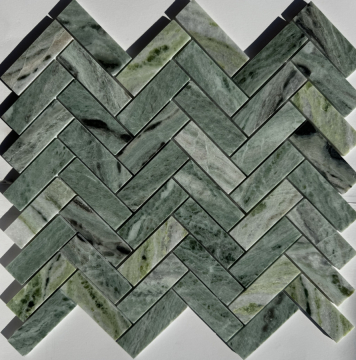 Pixmosaic PIX320 Мозаика Jet Green полированная 23х73 317х282х6 Pixmosaic