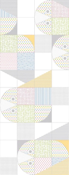 Плитка 00-00109238 Палитра декор букля 20,1x50,5 Azori
