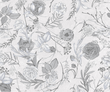 Плитка 10300000105 Декор Genevieve GT Серая (панно из 2 плит) 50x60 Global Tile