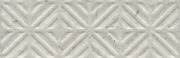 Плитка 11209R/4 Бордюр Карму серый светлый матовый обрезной 30х9,6 Kerama Marazzi