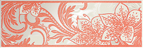 Плитка 1501-0052 Бордюр Азур Крем алый 8,5x25 Lasselsberger