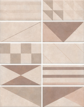 Плитка 19034 Александрия светлый микс 20х9,9 Kerama Marazzi