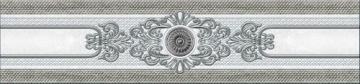 Плитка 351 Бордюр Eclipse Grey Центр 7x30 Eurotile Ceramica