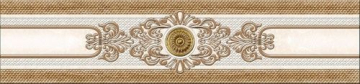 Плитка 356 Бордюр Eclipse Beige Центр 7x30 Eurotile Ceramica