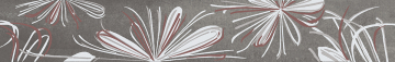 Плитка 587901001 Бордюр Sonnet Grey Flower 50,5x6,2 Azori