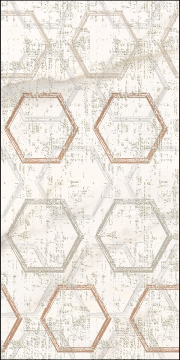 Плитка 589002003 Декор Apulia Oro Hexagone 31,5х63 Azori