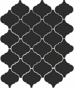 Плитка 65001 Арабески глянцевый черный 26x30 Kerama Marazzi