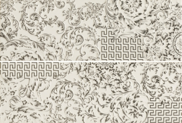 Плитка 68800 Gold Bianco Combi Patchwork Mix 25x75 Versace (Gardenia Orchidea)