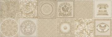 Плитка 68892 DECORATO CREMA PATCHWORK ORO mix 25x75 Versace (Gardenia Orchidea)