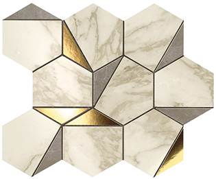 Плитка 9EHG Marvel Gold Hex Gris-Calacatta 25.1x29 Atlas Concorde