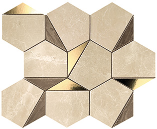 Плитка 9EHS Marvel Gold Hex Sable-Brown 25.1x29 Atlas Concorde
