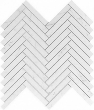 Плитка 9SHC Marvel Carrara Pure Herringbone Wall 30,5x30 Atlas Concorde