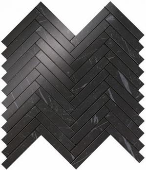 Плитка 9SHN Marvel Nero Marquina Herringbone Wall 30,5x30 Atlas Concorde