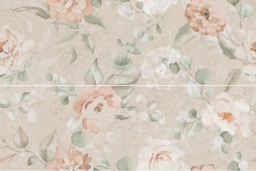 Плитка AZ/B051/2x/14059R Панно Риккарди 2 бежевый матовый обрезной 80x120 Kerama Marazzi