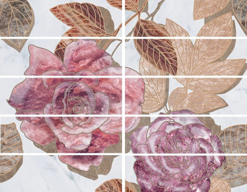 Плитка Бордюр Argos flowers 7,5х25 Laparet