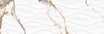 Плитка Calacatta Brillante Decor Flujo Rectificado 30x90 Novacera