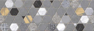 Плитка Cemento Ash Crystal Dec 30x90x1,05 Gravita