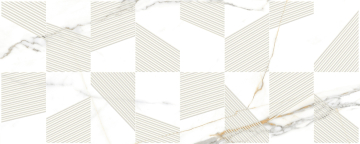 Плитка Champagne Mosaic Декор белый 20х50 Laparet
