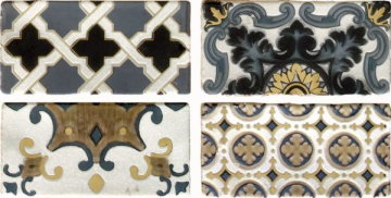 Плитка Conjunto Arezzo Oro (компл из 4-х шт) 7.5x15 Latina Ceramica