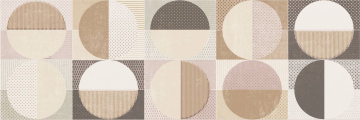 Плитка Cromatica Decor Circles Warm Brillo 25x75 Cifre