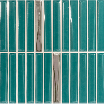 Плитка Decor Melody Turquoise Silver 20x20 Monopole Ceramica