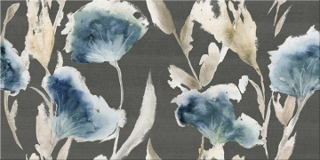 Плитка Декор Aura Grafite Floris 31,5x63 Azori