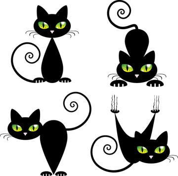 Плитка Декор Black cat 2 10х10 Артвалентто