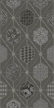 Плитка Декор Devore Gris Geometria 31.5x63 Azori
