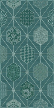 Плитка Декор Devore Indigo Geometria 31.5x63 Azori