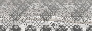 Плитка Декор Grace Fancy серый 20х60 Laparet