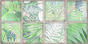 Плитка Декор Maiolica Collage Crema 31.5x63 Керлайф
