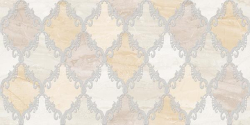 Плитка Дубай декор 3 Ромбы светло-бежевый 25x50 Beryoza Ceramica